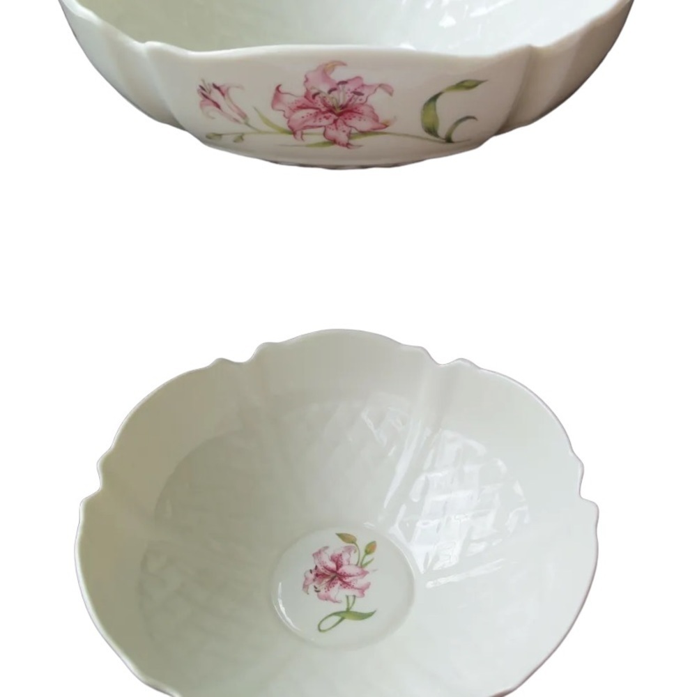 BELLEEK china country trellis centerpiece bowl - Picture 5 of 5